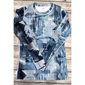 Kari Traa Base Layer Shirt Medium Long Sleeve Pink Gray